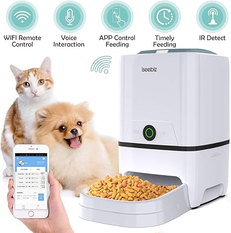 Amazon Com Seisso Automatic Cat Feeder With Wifi App Remote