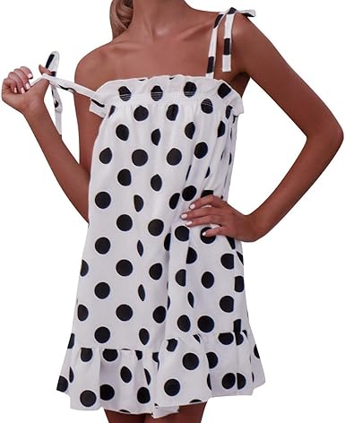 polka dot dress spaghetti strap