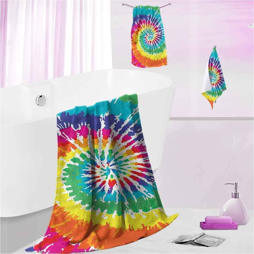 DayDayFun Printed Bath Towels Rainbow Durable High