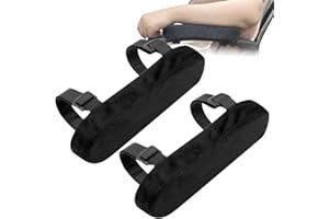 POSINDA Thick Memory Foam Office Chair Armrest Pads,2PCS Ergonomic Armrest Covers for Elbow Support, Pressure Relief & Pain Relief - Universal Fit for Gaming Chairs, Computer Desk Chairs