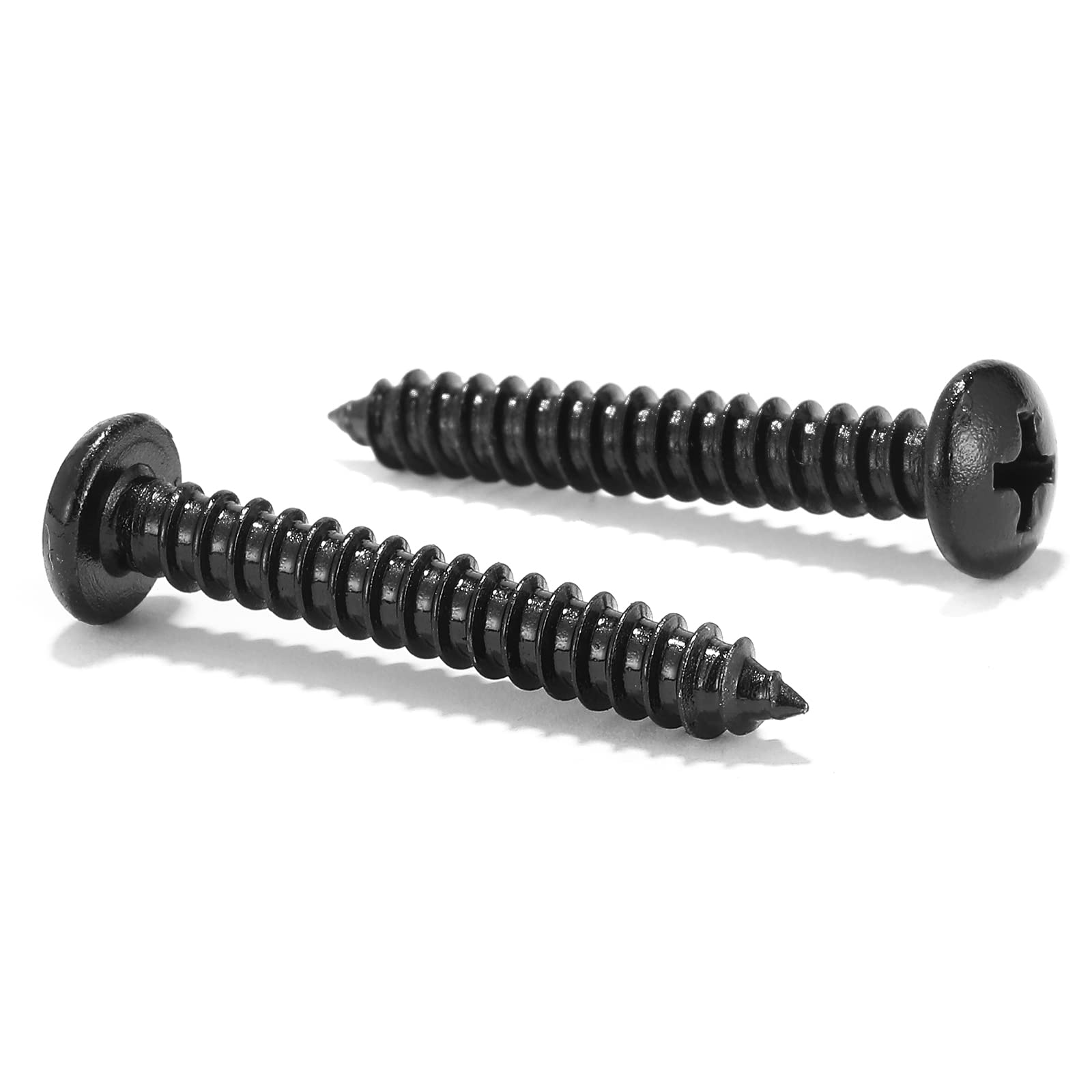Photo 1 of #10 x 1-1/4" Wood Screw 100Pcs 18-8 (304) Stainless Steel Pan Head Fast Self Tapping Drywall Screws Black Oxide by SG TZH