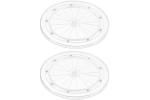 uxcell 2Pcs Acrylic Lazy Susan Turntable, 9 Inch Clear Turntable Organizer Ball Bearing 360 Degree Rotating Tray for Spice Ra