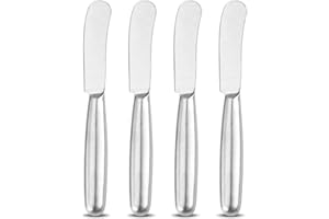 VANRA Spreader Knife Set 4-Piece Butter Knife Stainless Steel Cheese Knife Set for Jams and Cream 8.4-inch