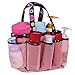 Topfox 8-Pocket Bath Organizer Bag, Pink