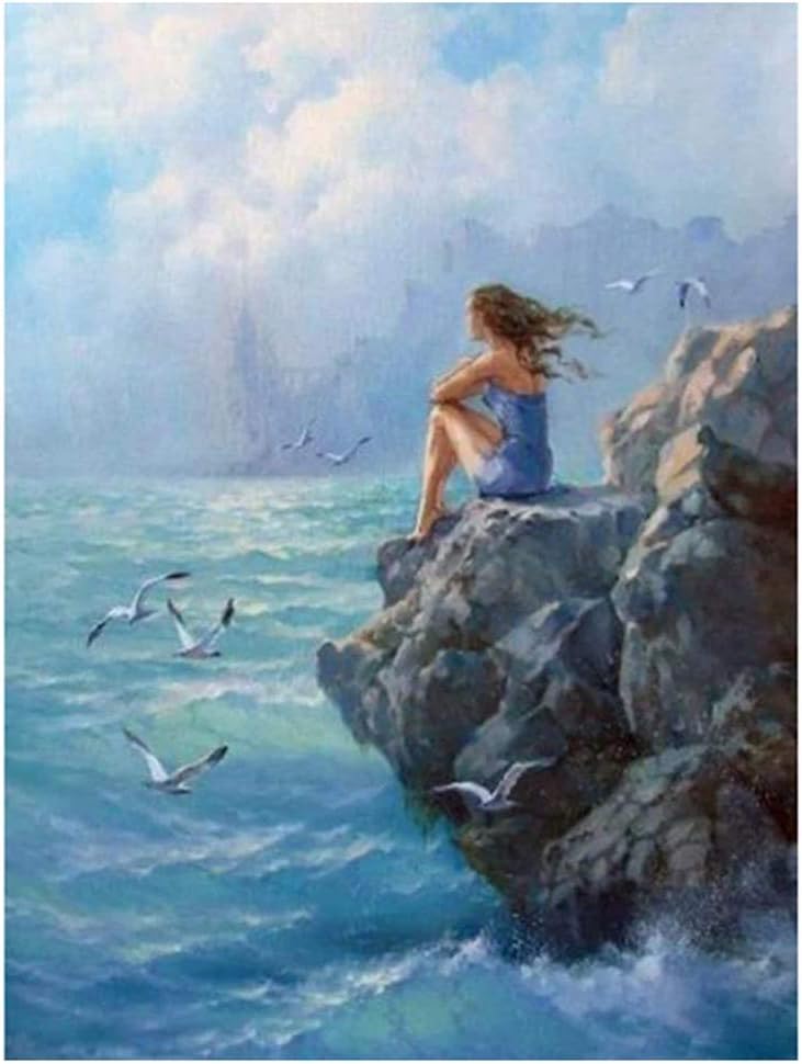 ARTIFUN DIY Digital Oil Painting by Numbers for Adult Home Decoration Idyllic Scenery Painting Kit 40 * 50cm