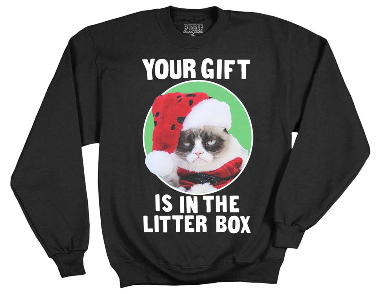 Grumpy Cat Your Gift Is In The Litter Box Adult Sweashirt 4202 Jznovelty
