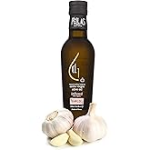Pellas Nature, Organic Garlic Infused Greek Extra Virgin Olive Oil, Gold Award, Kosher, 8.5 oz. (250 ml), glass bottle (Garlic)