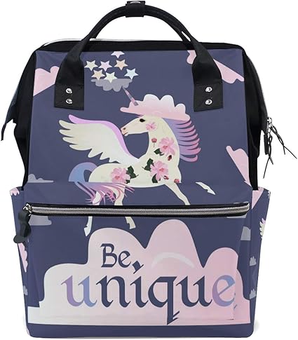 Be Unique Licorne Avec Floral Couches Sac A Dos Personnalise Sac A Dos Pour Maman Fille Femmes Ecole Voyage Randonnee Sac D Ordinateur Portable Sac Bebe Amazon Fr Bebes Puericulture