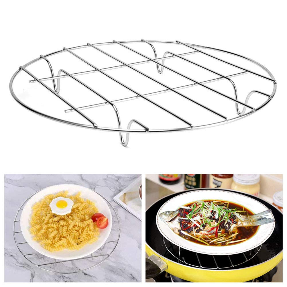 J-ouuo Stainless Steel Trivet Rack Stand Heavy Duty Stainless Steel Multifunction Basket, Pressure Cooker Steam Rack