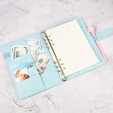 falllea A5 PU Leather Ring Binder 6 Hole Refillable Cover Blue view 3