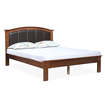 @home by Nilkamal Morgan Queen Size Bed Without Storage (Cherry)