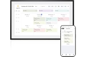 APOFIAL Digital Calendar, 10.1 inch Large Digital Calendar FHD Resolution 1920 * 1080,Smart Touchscreen Interactive splay for Family Schedules -32G&5G (Black)
