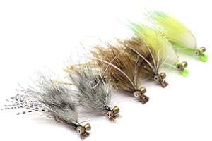 YZD Fly Fishing Big Trout Flies Kit Top 5 Steelhead Flies Flyfishing Gear Premium Wet Dry Flies Trout Lures Streamer Nymph Emerger Fishing Assorted Trout Flies Bass Salmon