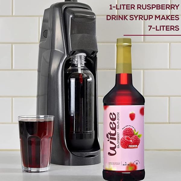 WITEE PREMIUM RASPBERRY SYRUP/FLAVOR CONCENTRATE – 1 LITRE / 33.8 FL OZ