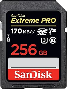 SanDisk 256GB Extreme PRO SDXC UHS-I Card - C10, U3, V30, 4K UHD, SD Card - SDSDXXY-256G-GN4IN