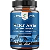 Water Away Water Pills For Swollen Legs and Feet - Diuretic Pills - 90ct | Maximum strength water away retention pills for women diuretic to support water retention comfort &amp; swollen legs feet &amp; ankle