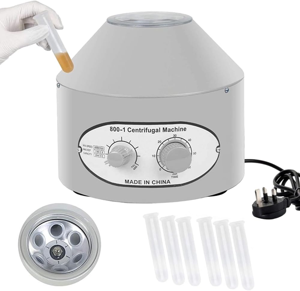 Yanxora 4000rpm Electric Centrifuge Machine 6x20ml Desktop Lab Medical W/ Timer