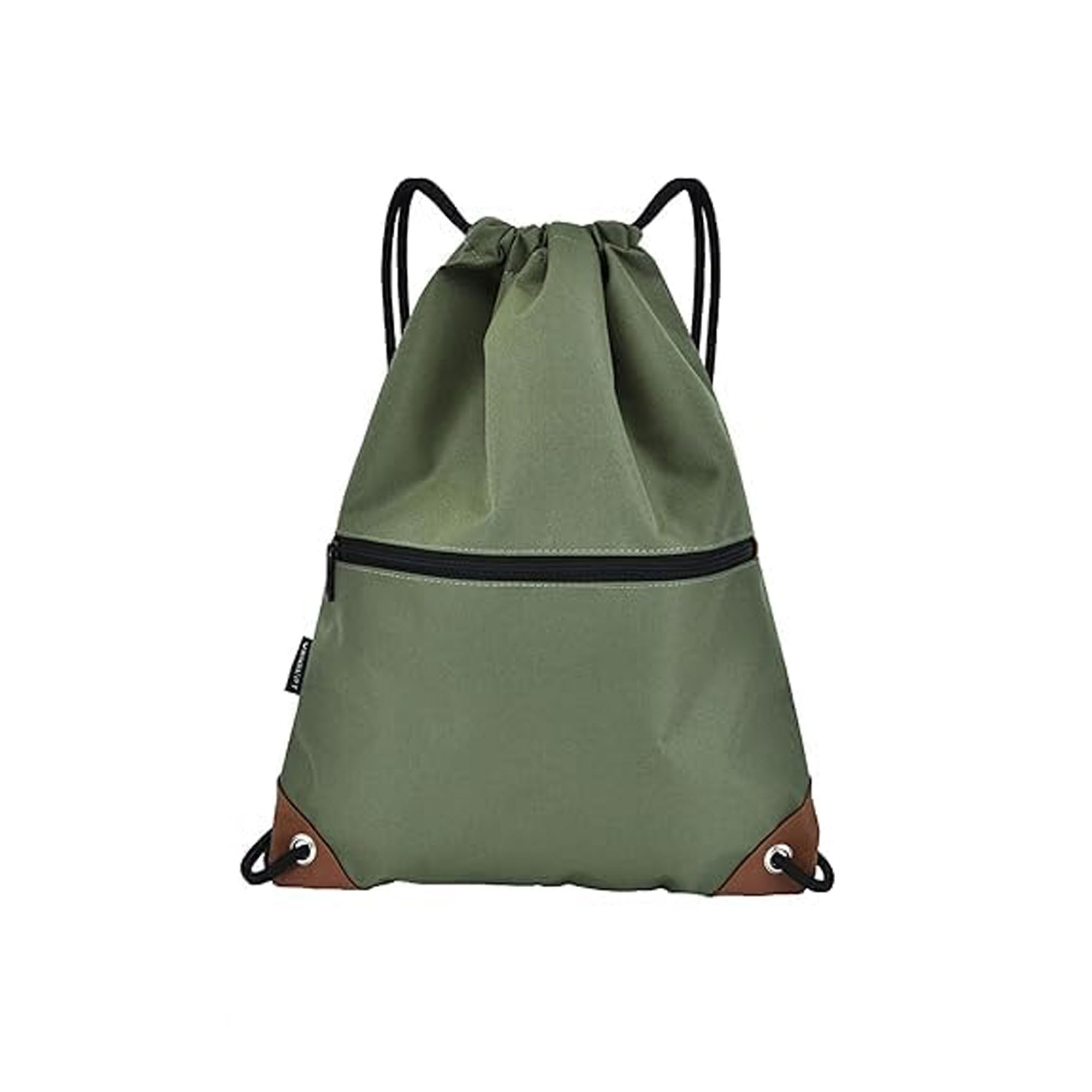 CINY Drawstring Bags, Premium Quality Gym Bags, Men & Women Sport Gym Drawstring Backpack Bag with Zipper, Oxford waterproof drawstring bag for Sports, Beach, Swimming, Hiking, Travel (green)