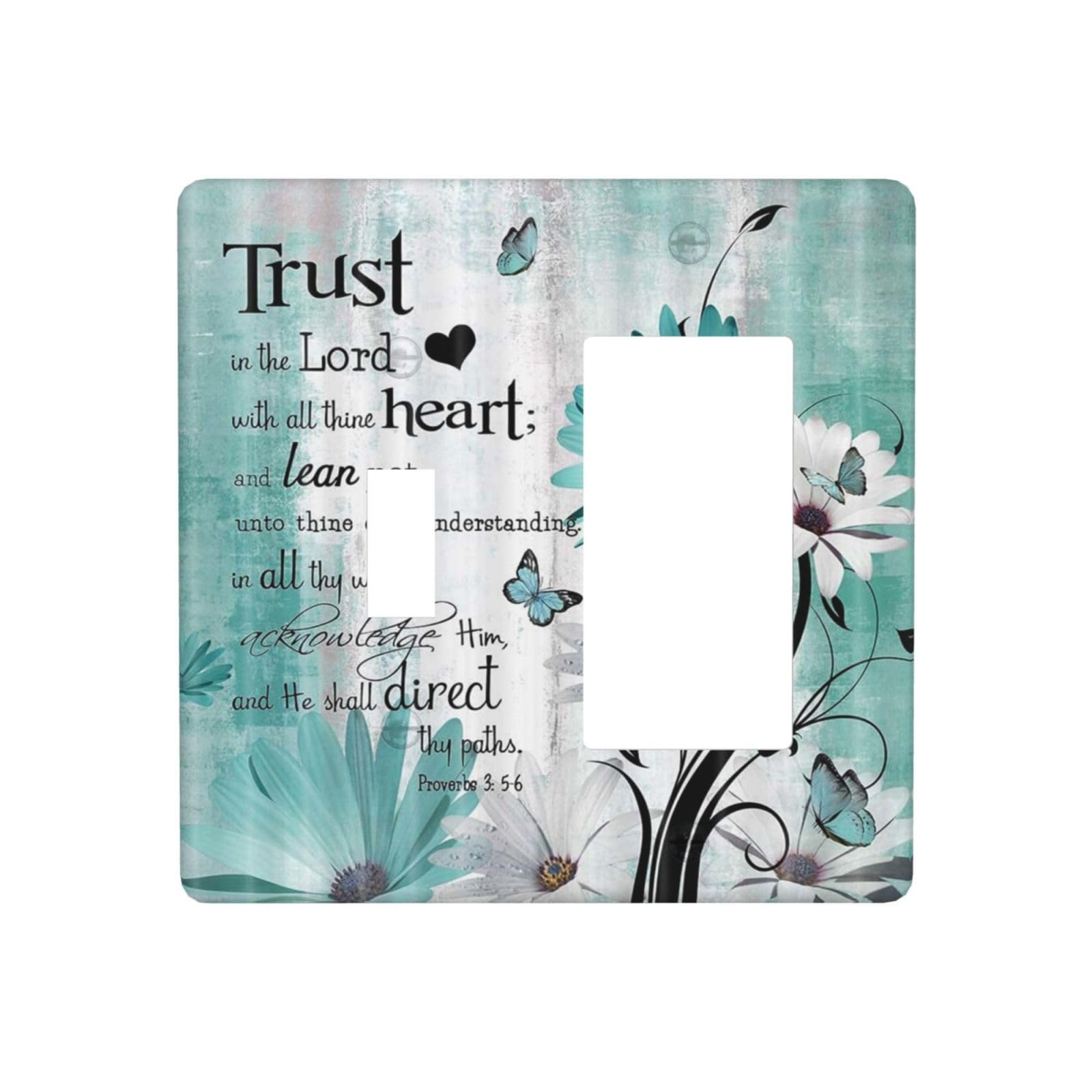 Farm Teal Daisy Bible Verse Inspirational