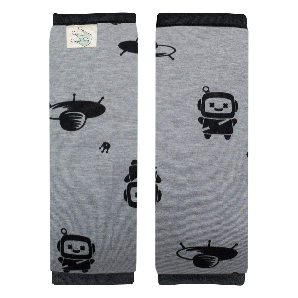 JYOKO Kids Padded Harness Protector for Stroller Carseat (Robot Space, 17 x 18)