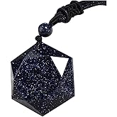 Black Obsidian Necklace Men Hexagram Natural Stone Crystal Pendant for Women Protection Premium Talisman Necklaces Couples Gift