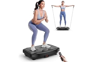 TAEVNO Vibration Plate Exercise Machine Weight Loss, Full Body Workout Vibration Plate Lymphatic Drainage, 199 Adjustable Speeds Power Shaping Vibrating Plate 450 Lbs Capacity Fitness Platform