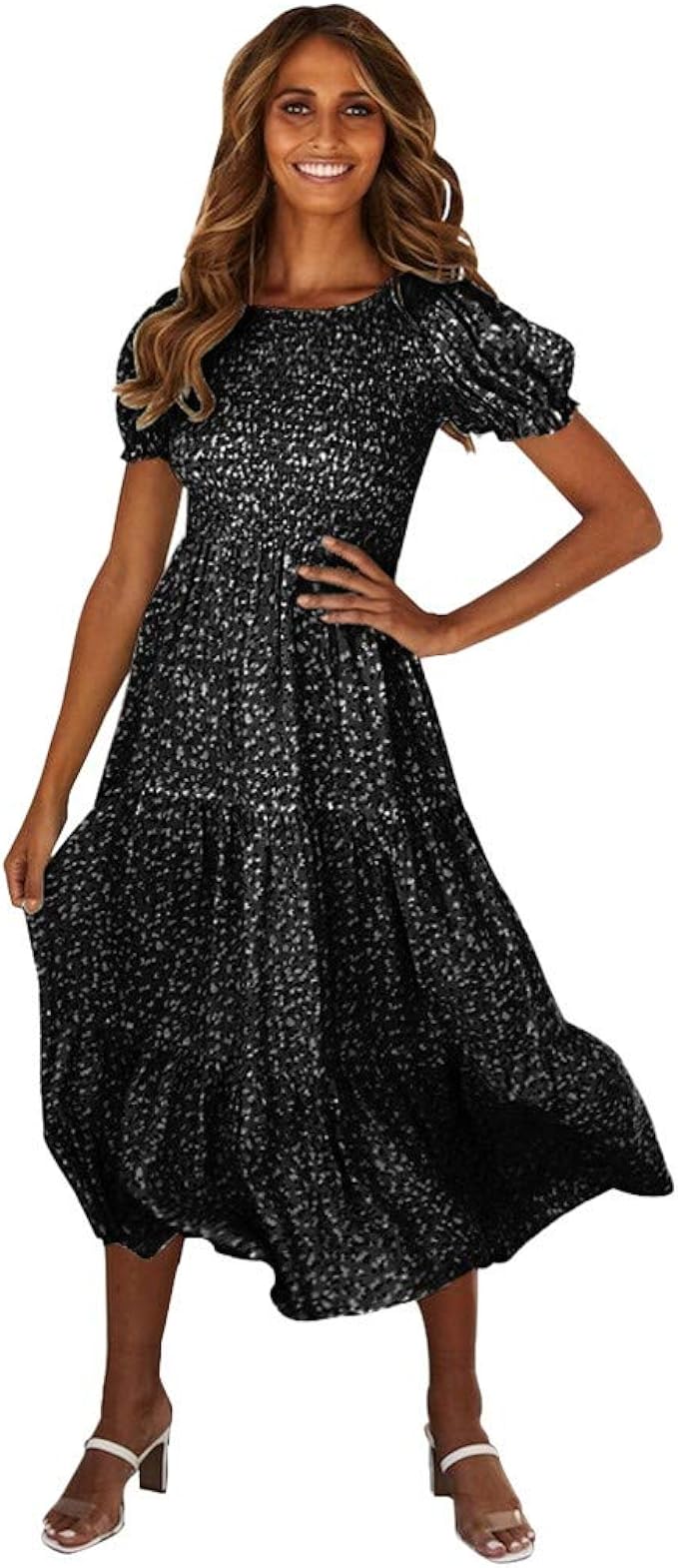 midi beach dresses with sleeves