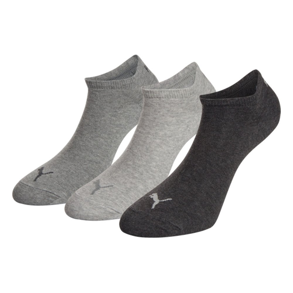PUMA Unisex Puma Sneaker Socks 3 Pair Pack Grey 9-11 UK, Grey, UK