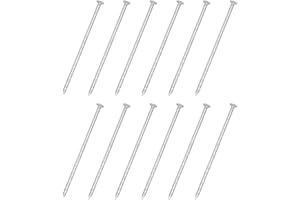 uxcell 20Pcs Fence Deck Nails, 6 Inch 304 Stainless Steel Spiral Deck Nail Spiral Shank Spikes for House Floor Repairing Wall