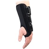 Breg Classic Wrist Brace (Left Wrist, X-Small) | Tendonitis and sprain support for men &amp; women, wrist extension control preserves dexterity, ulnar pain - L3908 (Right, S)