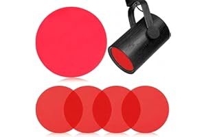 Cabilock Red Color Correction Film to Cover 5pcs Self-Adhesive Warm Light Christmas Gel Filter for for Lighting, Led Light Ou