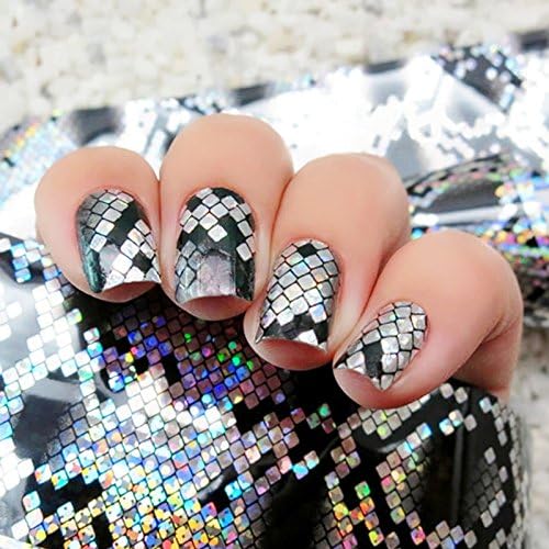 New 1 roll Holographic Nail Foils Snake Skin Foils Nail Art Transfer Foil Transfer Sticker DIY Decorations Fashion Nail Sticker