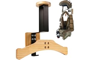yolowbaas Tactical Gear Stand, Holds 100 LBS Wall Mounted Police Gear Rack, Heavy-Duty Body Armor Stand, Solid Wood Airsoft P