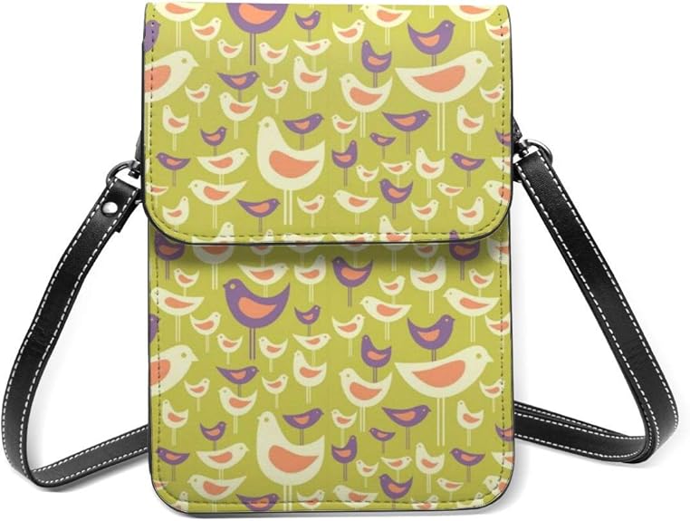 Patrón sin costuras de mediados de siglo moderno pájaros Crossbody