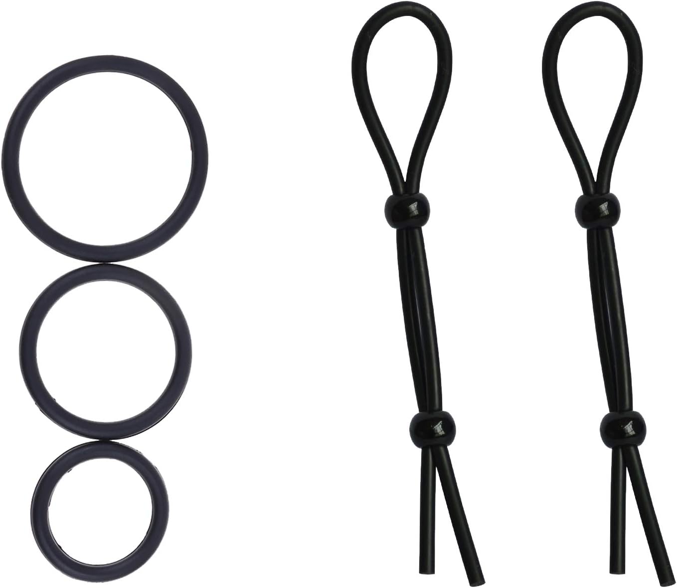 Set of 6 Soft Silicone Finger Massage Ring Flexible Rings for Exercise Bands Size 1.77 Inches