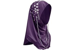 NICEYST Fashion Long Hijab Scarf for Women Girls Muslim Islamic Under Scarf Hat Long Hijabs Cap Instant Turbans Wrap
