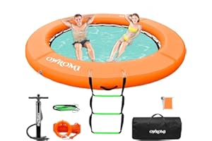 OWROMI Inflatable Dock Floating Platform, Inflatable Water Hammock Floating Deck