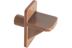 Prime-Line EP 9381 Shelf Support Pegs, 5 mm. Diameter, Plastic, Brown (12 Pack)