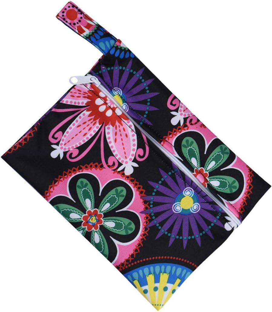 Menstrual Pad Bag,Sainagce Reusable Washable Wet Bag for Sanitary Pad Menstrual Sanitary Aunt Bag (G)