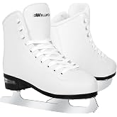 Ice Skates for Women, Adult Figure Skates for Men, Figure Skating Shoes with Velvety Lining for Indoor&amp; Outdoor Rink,Ice Skates Size 5 6 7 8 9 10 11 and 2Y 3Y