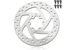 140mm / 5.5in Disc Rotor Brake, Electric Scooter Brake Disk Stainless Steel Bicycle Rotors 6 Hole Brake Disc with 6 Screws fo