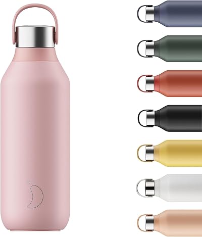 Chilly's Series 2 Water Bottle 500ml Blush Pink BPA-Free Stainless Steel