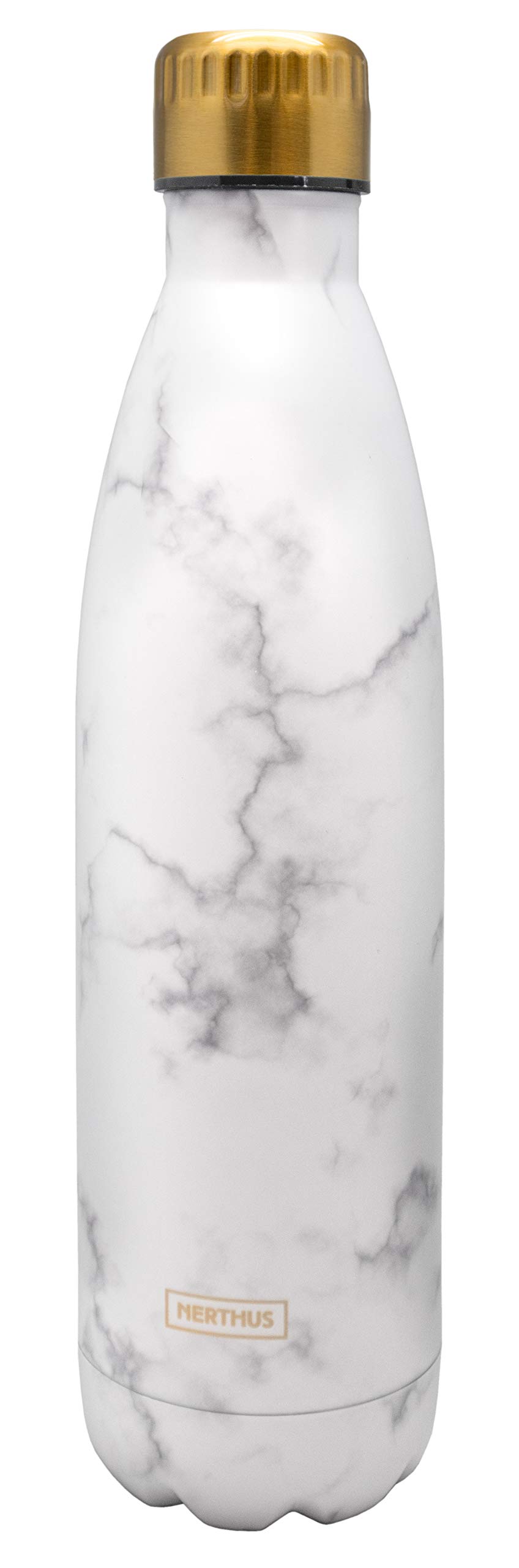 NERTHUS Double Wall Heat and Cold Design Stainless Steel 750 ml BPA Black Marble, 26oz(750ml) — image 1