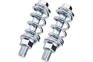 LDCRE 2Sets Car Exhaust Manifold Bolts Muffler Repair Kit,Steel M10x1.5 MM Exhaust Bolts and Nuts Flange Repair Kit with Springs for Exhaust Manifold Gasket Reduce Vibration Universal Car Accessories