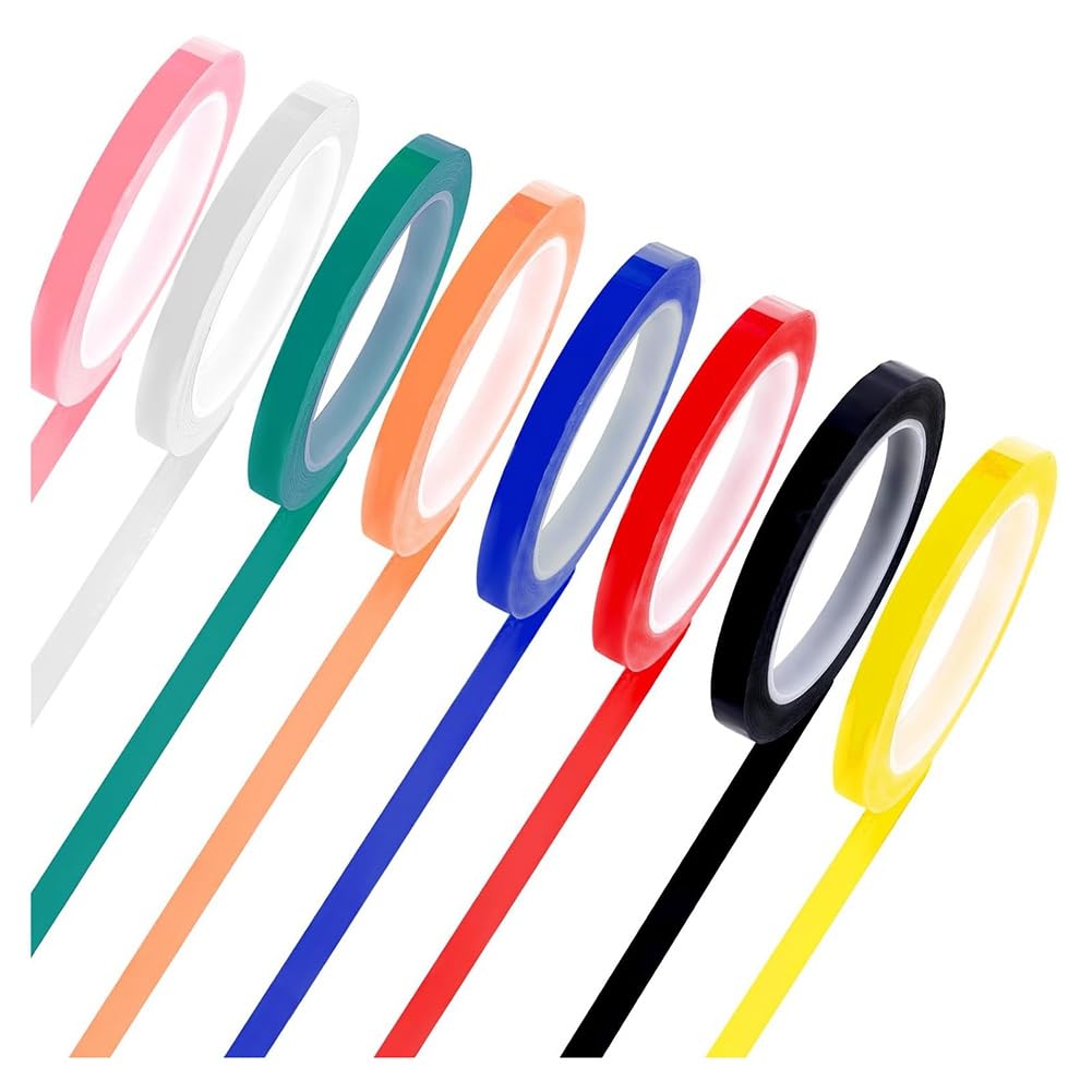 Pinafresa 8 Rolls Colors Autoclave Tape Instruments Identification Tape 216 Ft/L X 0.4 in/W