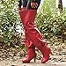 Women’s Thigh High Boots | Ladies Fashion Plus Size Wide Width Faux Leather Over The Knee Boot | Stylish Pointed Toe Stiletto Heel Booties Shoes with Drawstringthumb 1