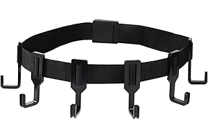 Tree Stand Strap Hanger, Premium Outdoor Tree Stand Strap Bow Gear Hanger with 6 Hooks Practical Treestand Saddle Platform Ou