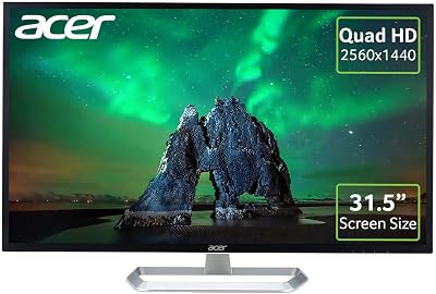 Acer EB321HQU C WQHD 2560x1440 Monitor 1x DisplayPort 1x HDMI 1x DVI