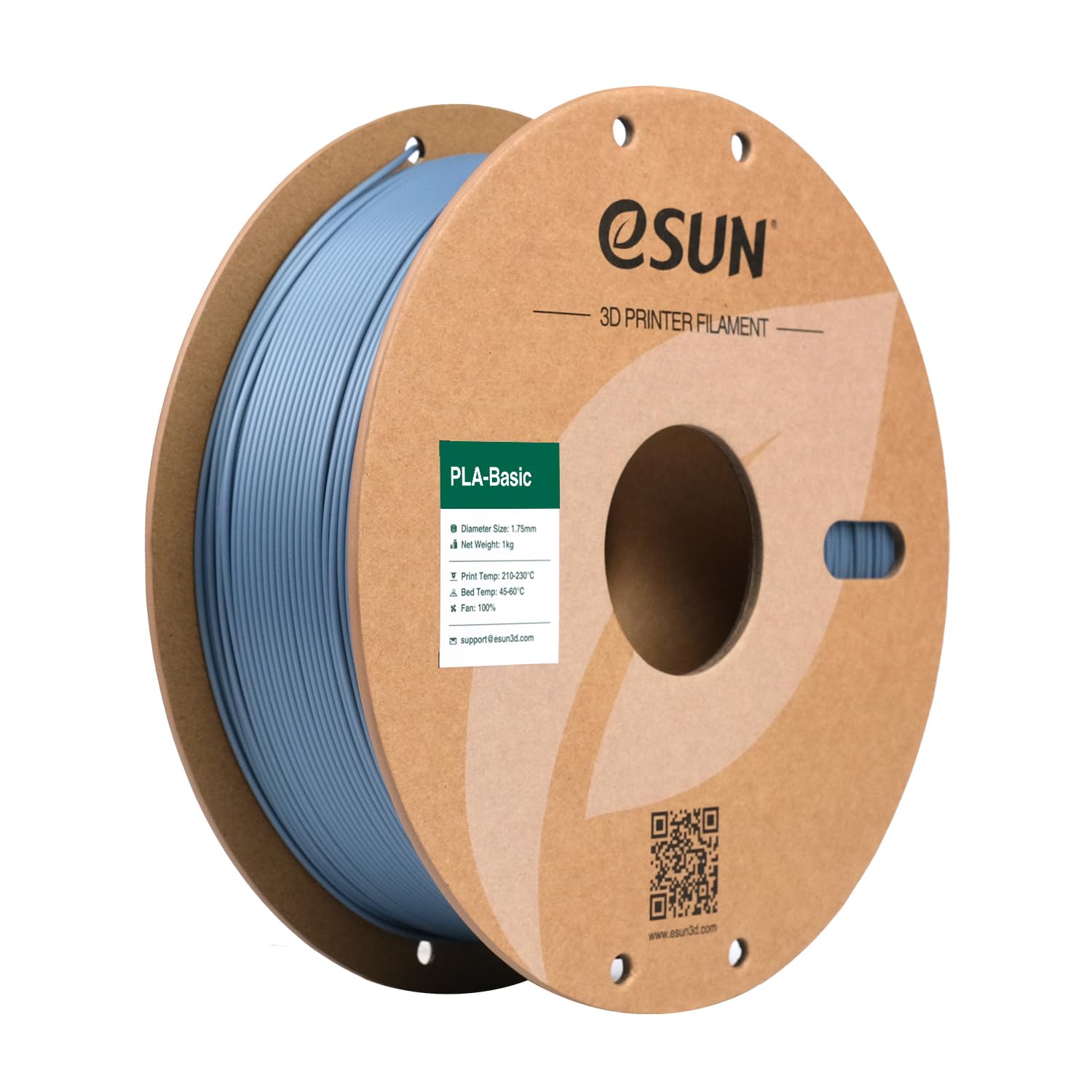 eSUN PLA Filament 1.75mm, PLA Basic 3D Drucker Filament Maßgenauigkeit +/- 0.03mm, 1KG Spule (2.2 LBS) Super Speedy PLA Filament für 3D Drucker,Hellgrau
