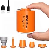GIGA Air Pump for Inflatables, Mini Portable Pump with Camping Light | 1.7oz Ultra-light & Tiny Electric Air Pump, Inflate De